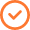 orange tick icon