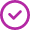 purple tick icon